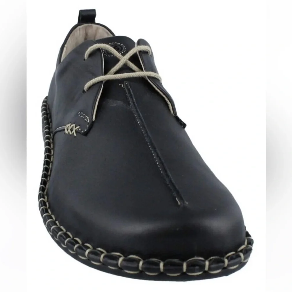 Josef Seibel Women’s Lindsey Oxford Black Leather Shoes Size 39 - Picture 3 of 15